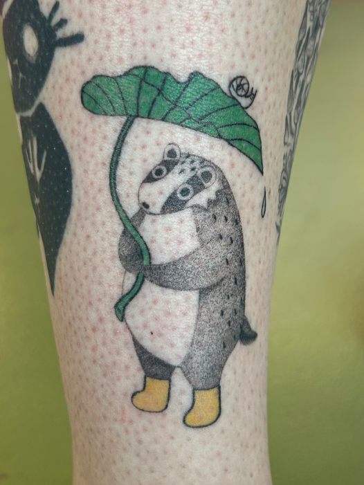 Kolorowy tatuaż. Studio tatuażu w Dąbrowie Górniczej na śląsku.